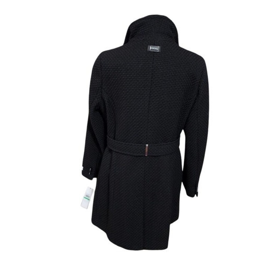 Calvin‎ Klein Black basketweave faux wrap black coat women's size large new!!! - Picture 5 of 14